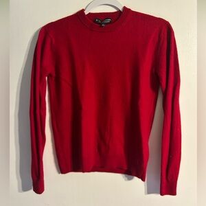 Hart Schaffner Marx Extra Fine Merino Wool Crew Neck Sweater Size Small Red Soft